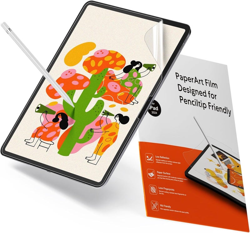KCT 2 Pack PaperNano Screen Protector Compatible with iPad Air 13 inch (M3 2025)&(M2 2024)/ iPad Pro 13 inch M5 2025/ M4 2024, Paper Nano-Texture Film for Drawing, Anti Glare, Touch Sensitivity - Image 1